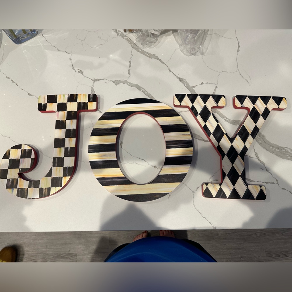 Mackenzie Childs JOY Sign - New in Box